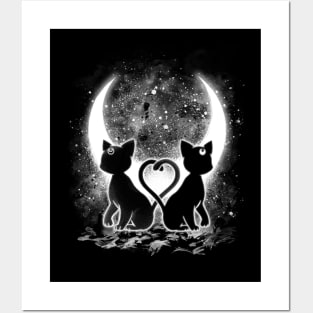 Moon Cats Posters and Art
